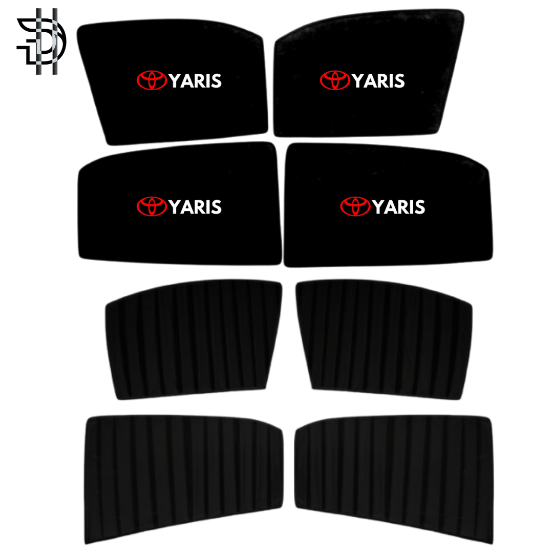 Toyota Yaris 2020–2024 Double Layer Sunshades | Custom Fit – 4pcs Set