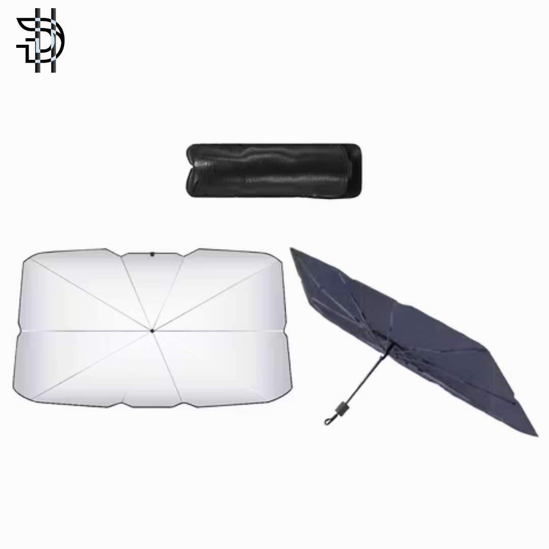 Universal Car Umbrella Sun Shade Cover for Windshield | Foldable UV Reflecting Front Sunshade
