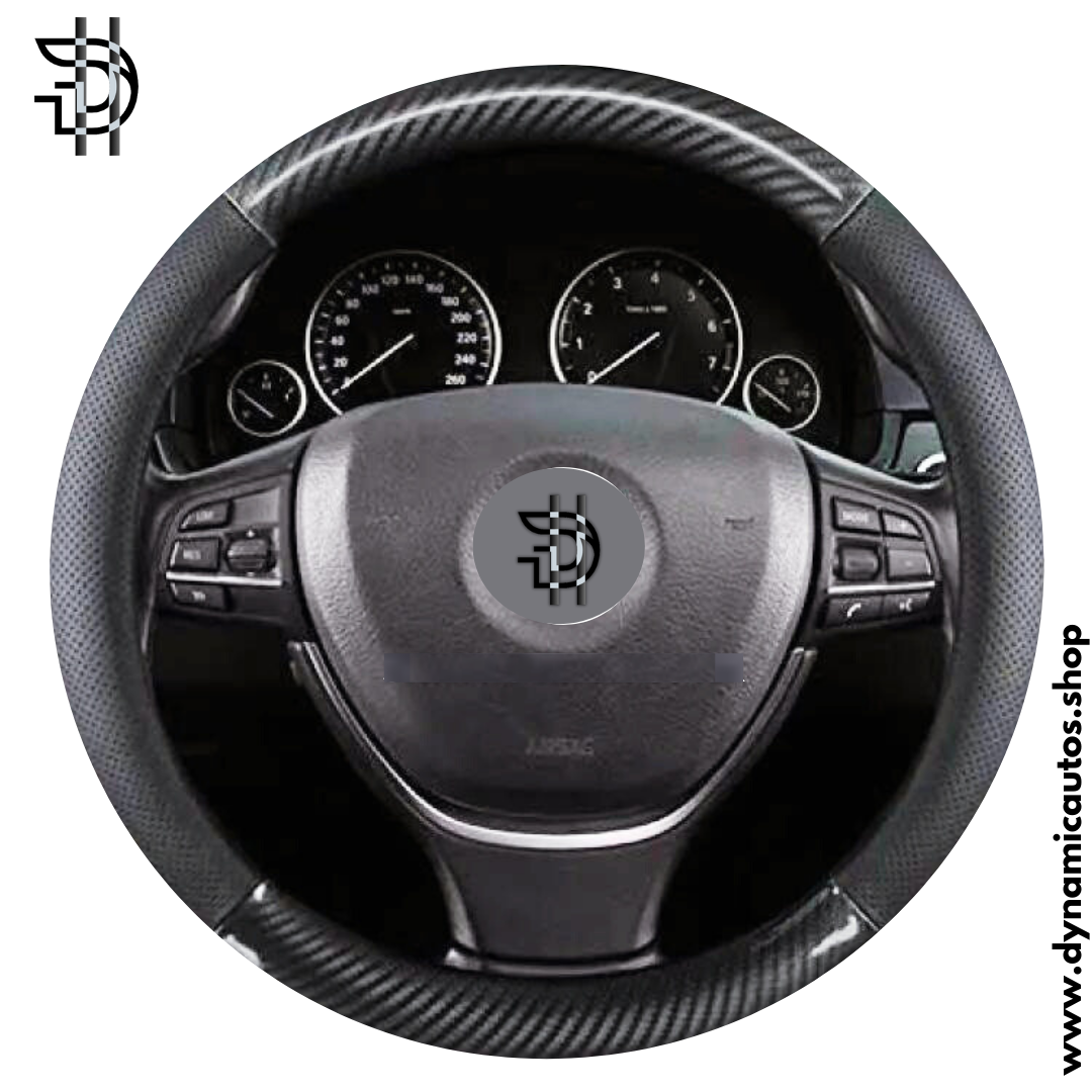 Carbon Fiber Leather Steering Wheel Cover | Universal | Soft Grip Anti Slip | High Quality Pakistan