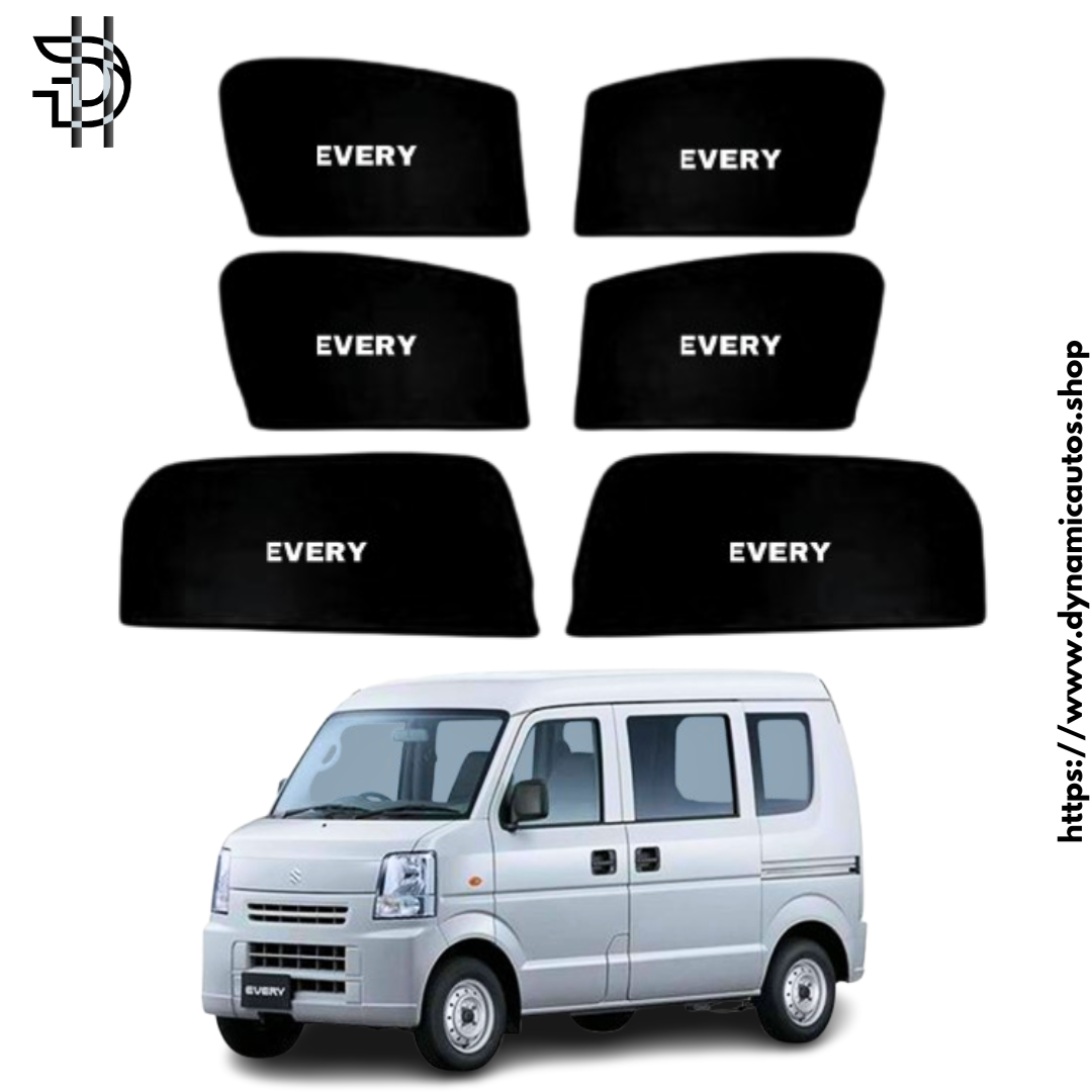 Suzuki Every 2024-2025 Local New Model Side Sunshades | Custom Fit Car Window Shades – 6pcs Set