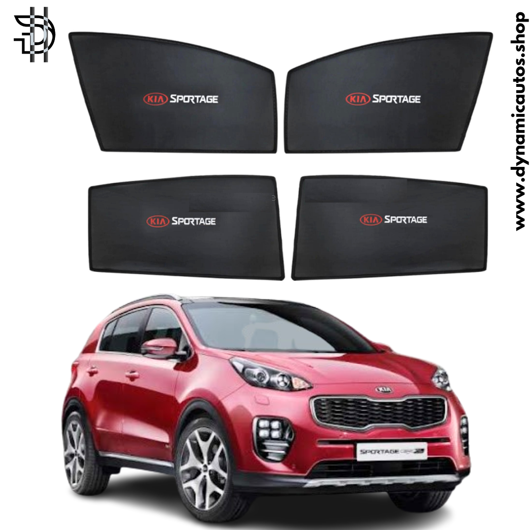 KIA Sportage Sunshades 2019-2024 | 4pcs Set | Side Window Shades With Logo | Car Parda Pakistan