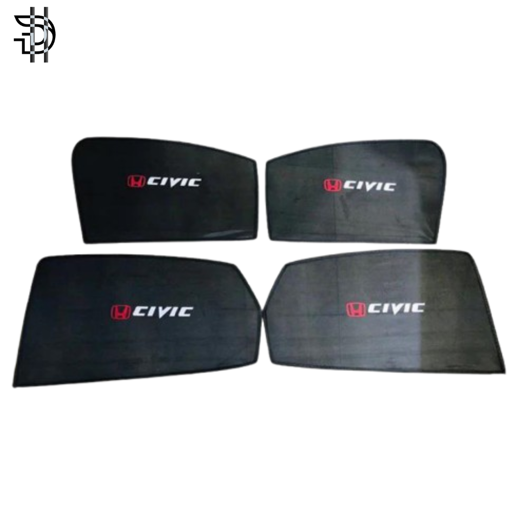 Honda Civic Reborn Old Model 2006-2012 Side Sunshades | Custom Fit Car Window Shades | UV Protection 4PCS Set