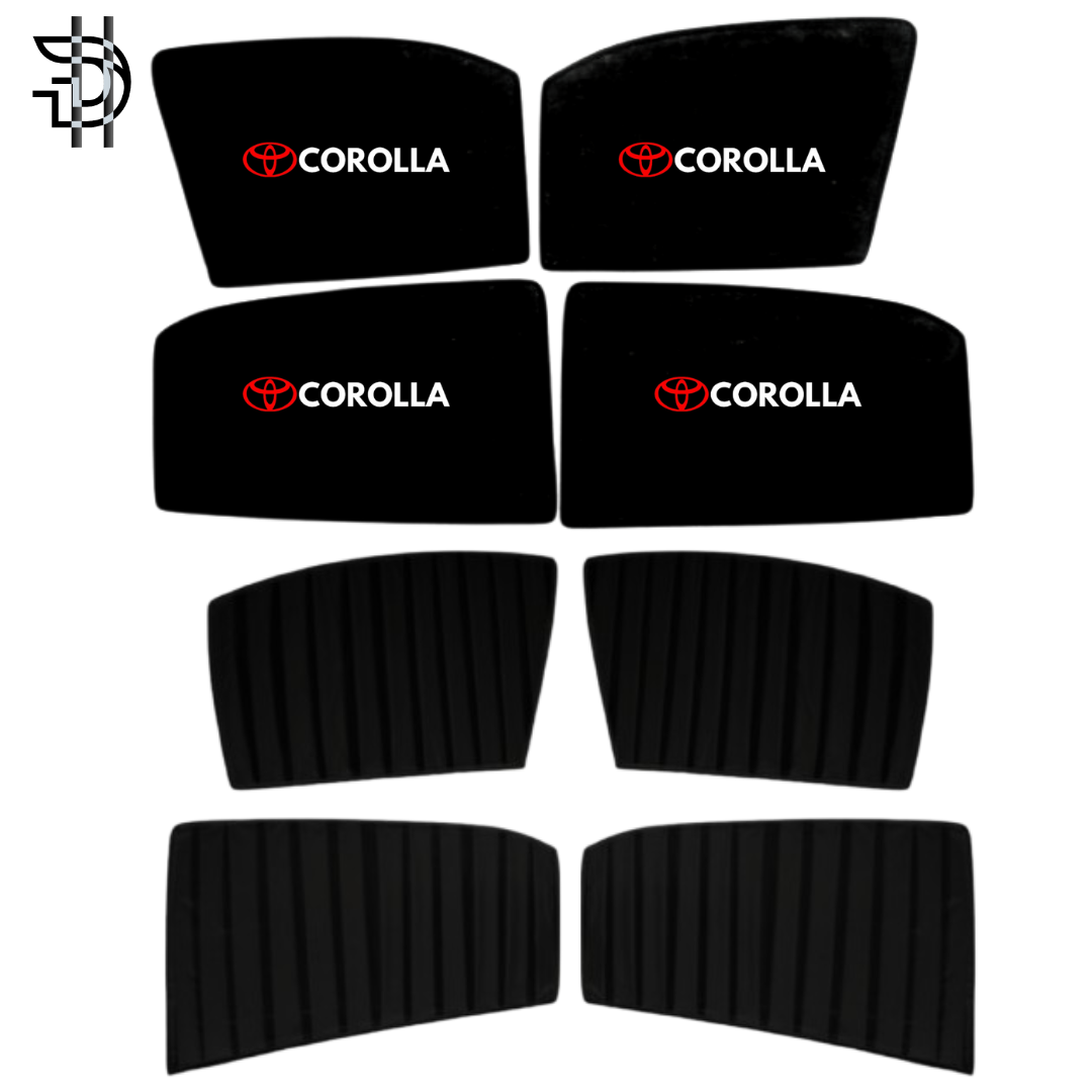 Toyota Corolla Old Model 2008–2014 Double Layer Sunshades | Custom Fit – 4pcs Set