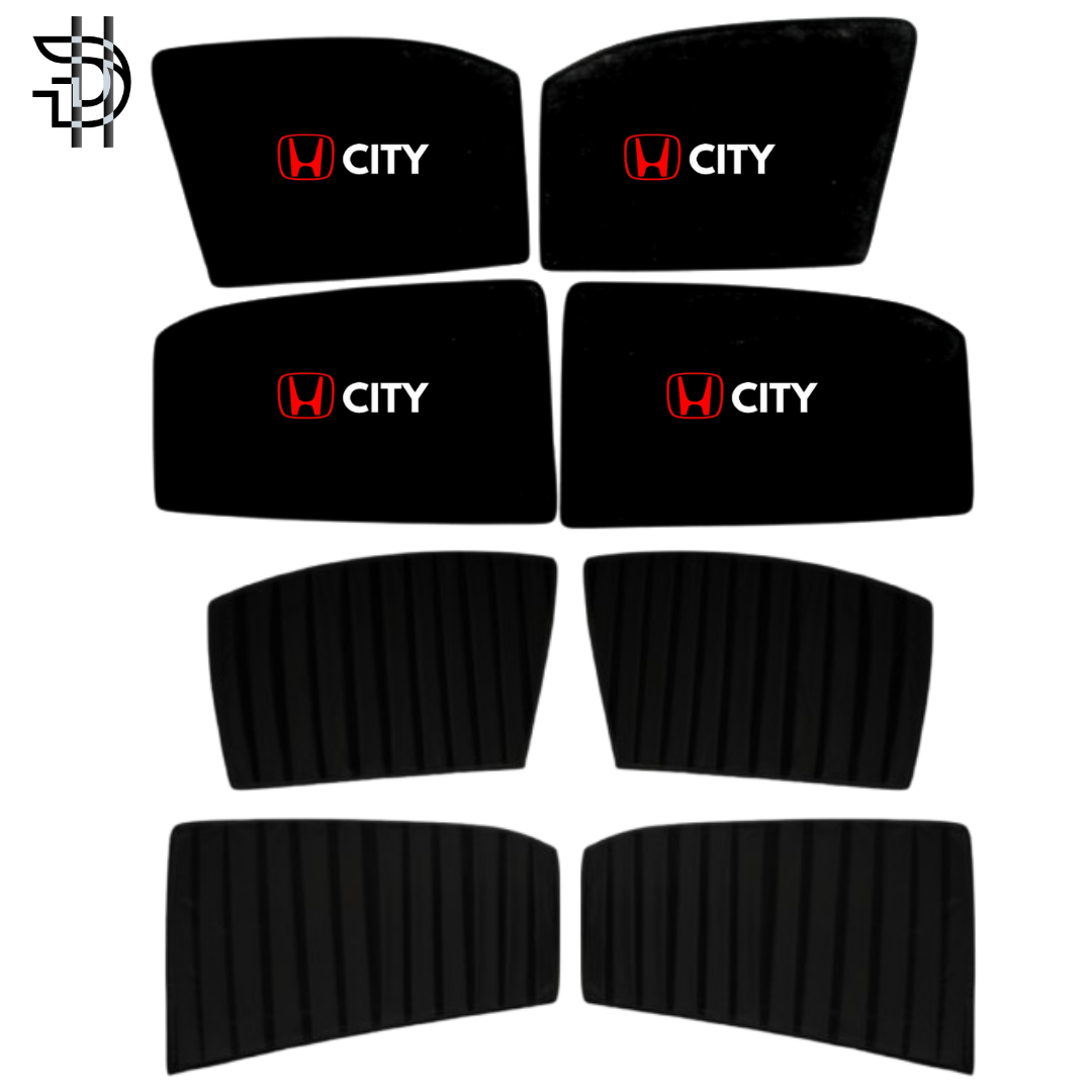 Honda City New Model 2021–2024 Double Layer Sunshades | Custom Fit – 4pcs Set