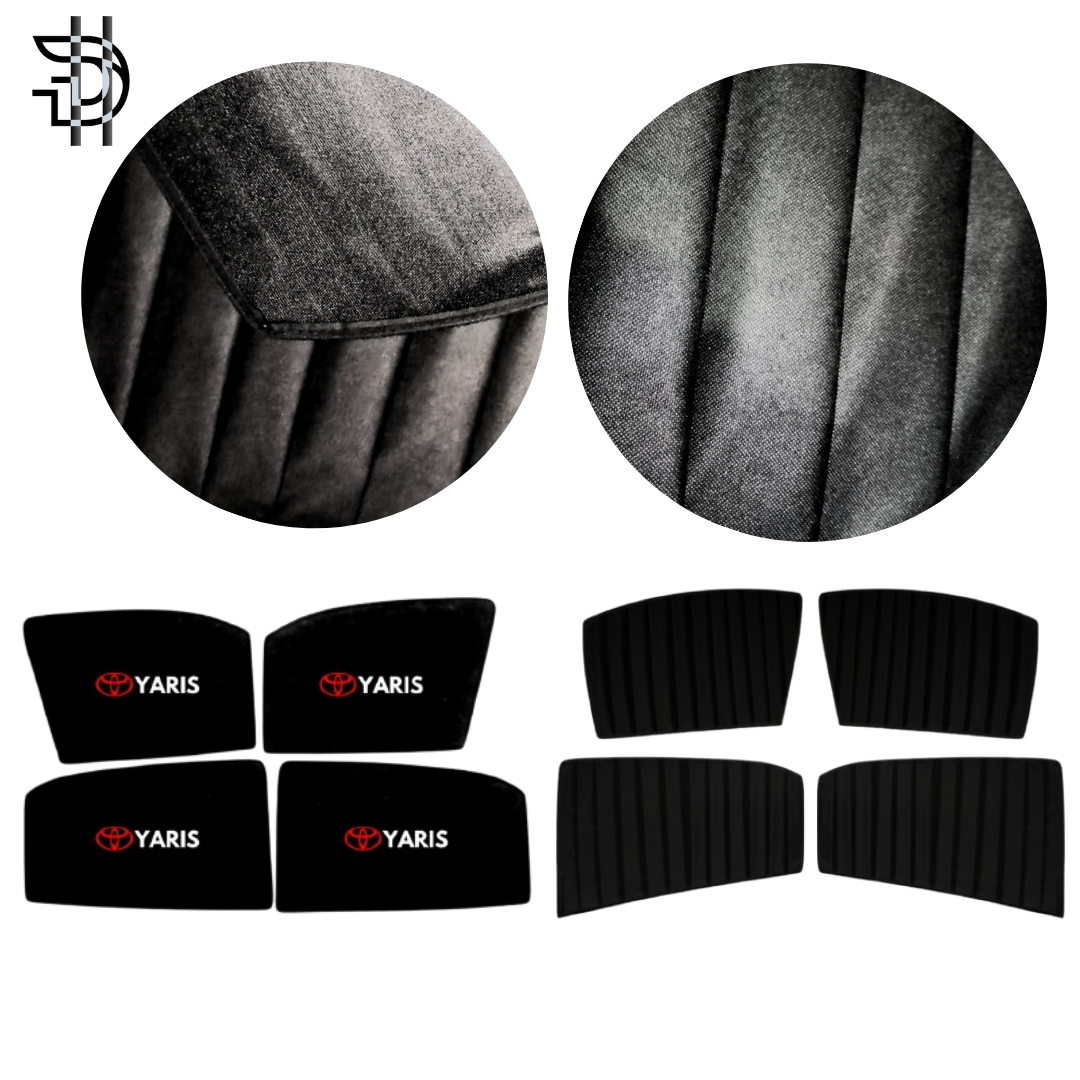 Toyota Yaris 2020–2024 Double Layer Sunshades | Custom Fit – 4pcs Set
