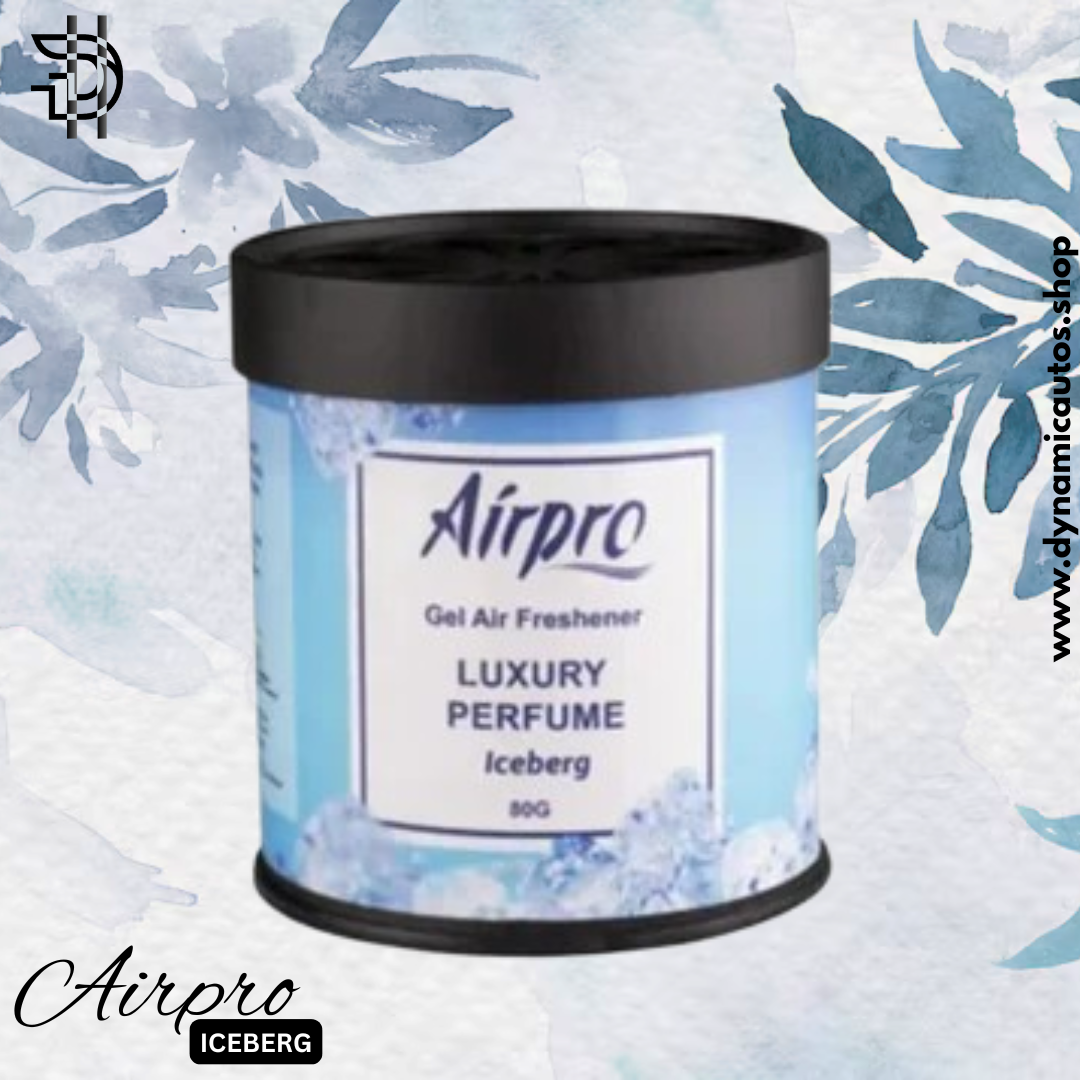 Airpro Gel Air Freshener – Ice Berg 80g | Luxury Tin Can Scent for Car, Home & Office – 1pc