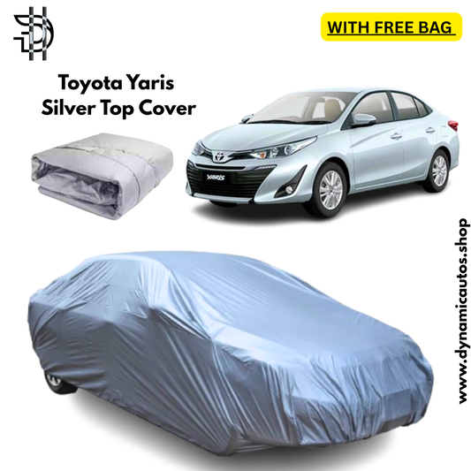 Toyota Yaris Model 2020-2024 Silver Parachute Top Cover | Custom Fit – Dust & Scratch Protection