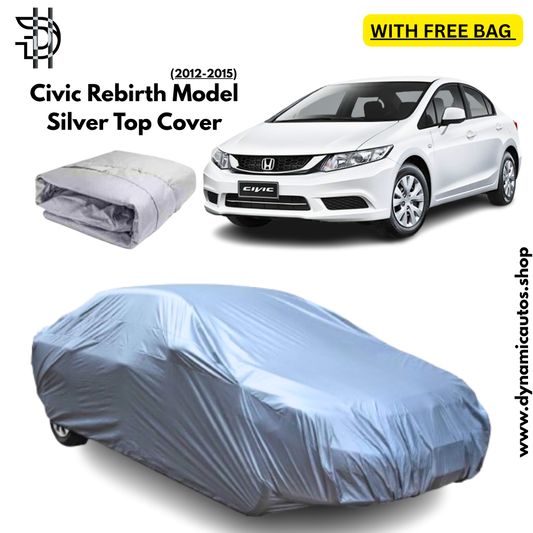 Honda Civic Rebirth Old Model 2012–2015 Silver Parachute Top Cover | Custom Fit – Dust & Weather Protection