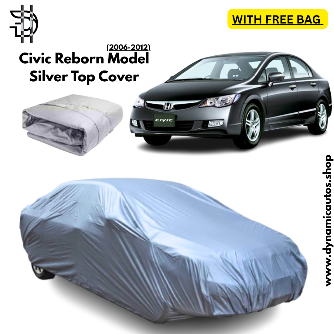 Honda Civic Reborn Old Model 2006–2012 Silver Parachute Top Cover | Custom Fit – Dust & Weather Protection