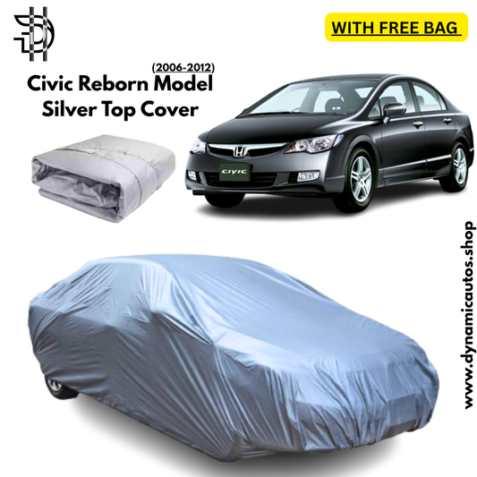 Honda Civic Reborn Old Model 2006–2012 Silver Parachute Top Cover | Custom Fit – Dust & Weather Protection
