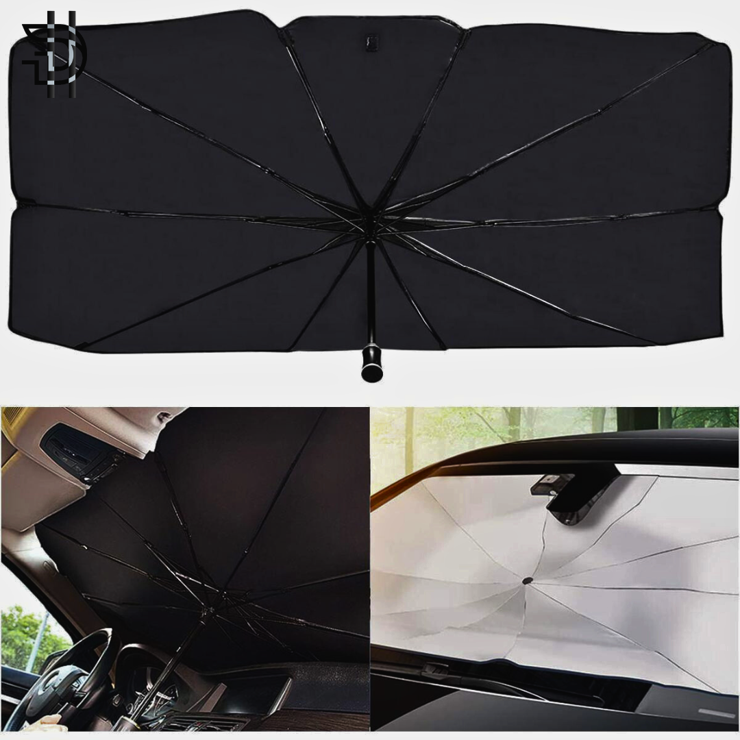 Universal Car Umbrella Sun Shade Cover for Windshield | Foldable UV Reflecting Front Sunshade