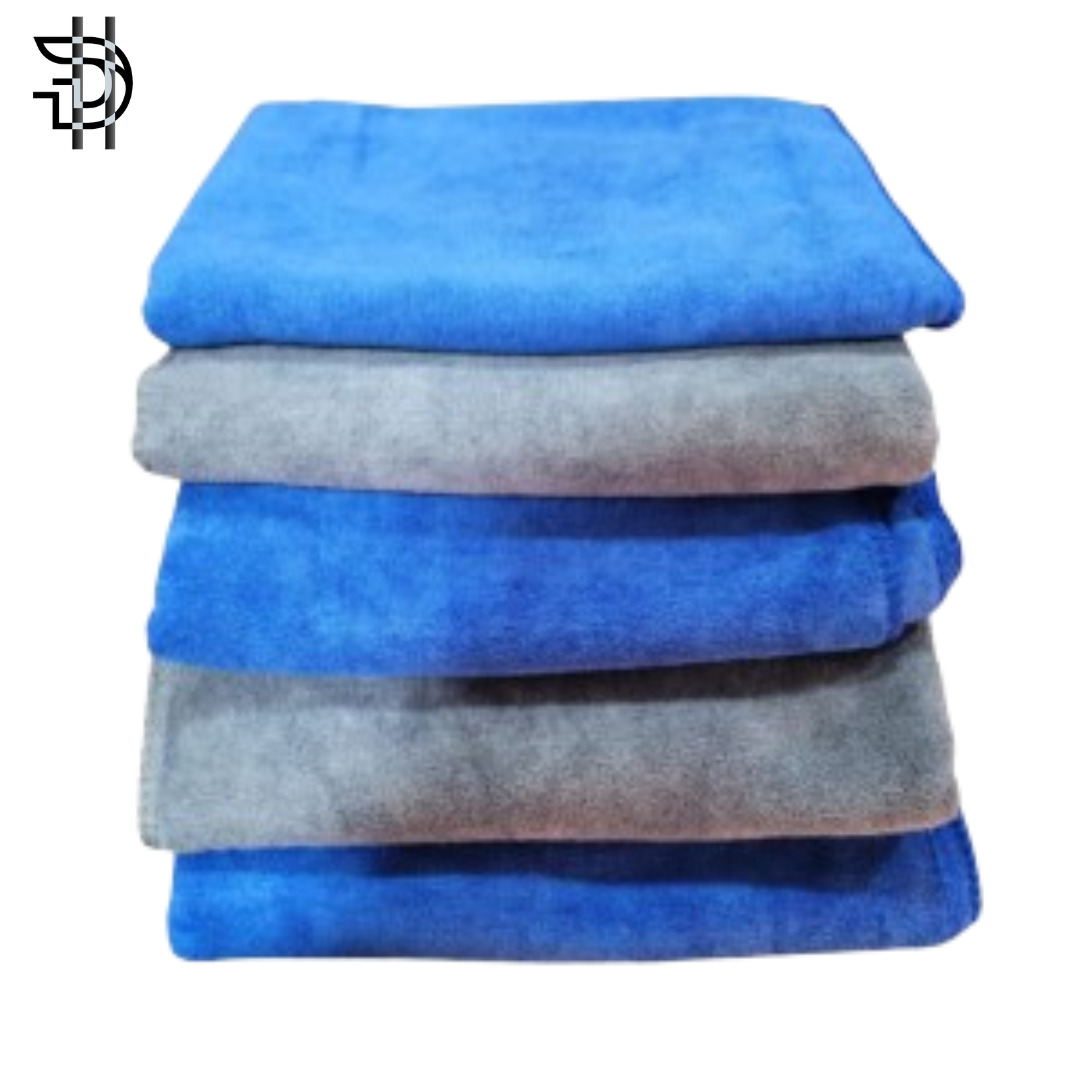 Super Soft Microfiber Cloth Towel | Premium Quality for Car, Bike, Home & Office | 1pcs | Blue or Grey