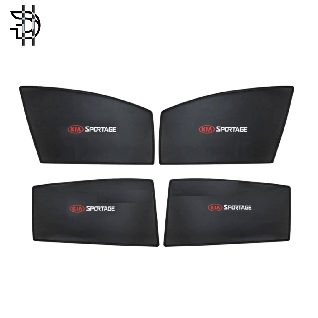 KIA Sportage Sunshades 2019-2024 | 4pcs Set | Side Window Shades With Logo | Car Parda Pakistan