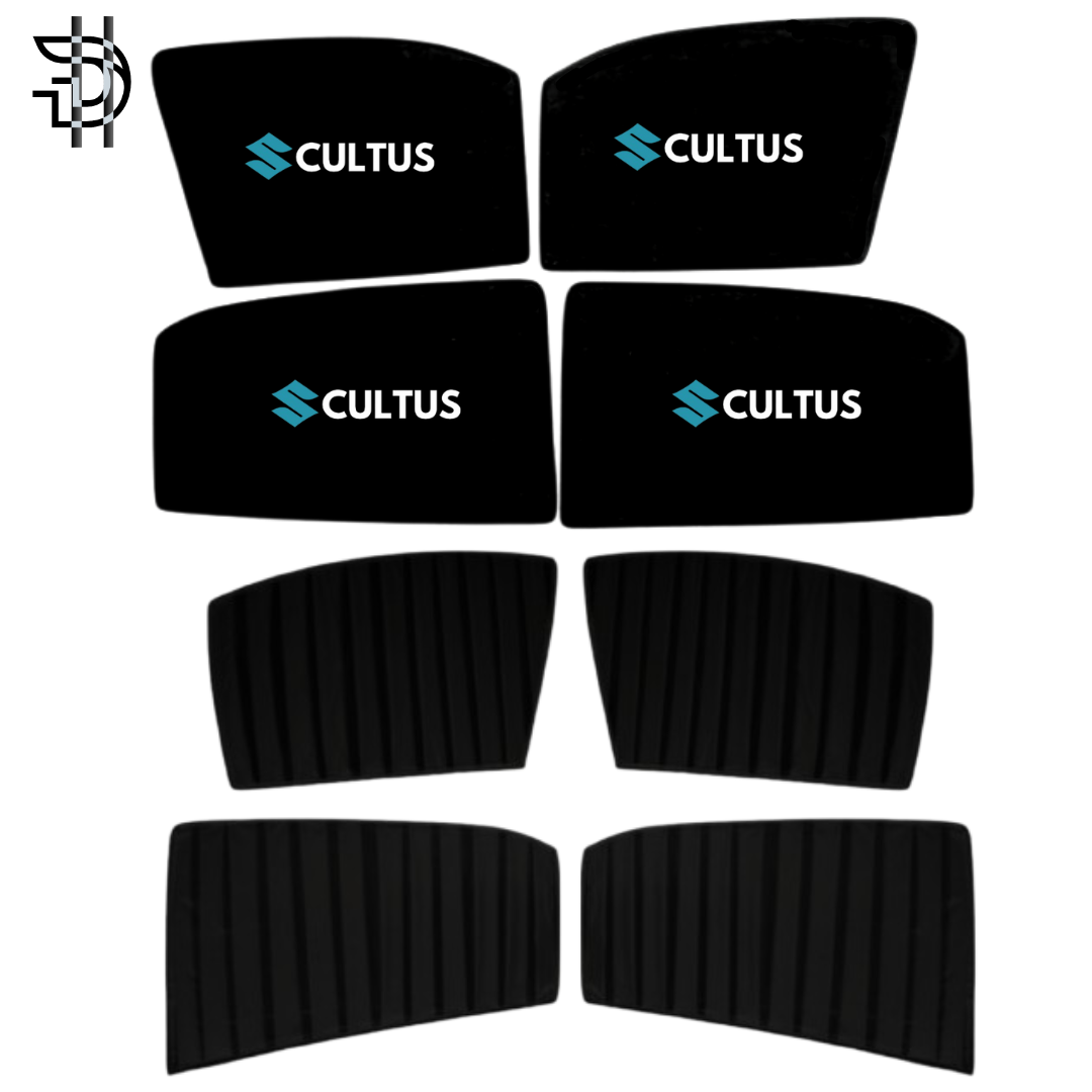 Suzuki Cultus Old Model Double Layer Sunshades 2007–2016 | 4pcs Window Shades Pakistan