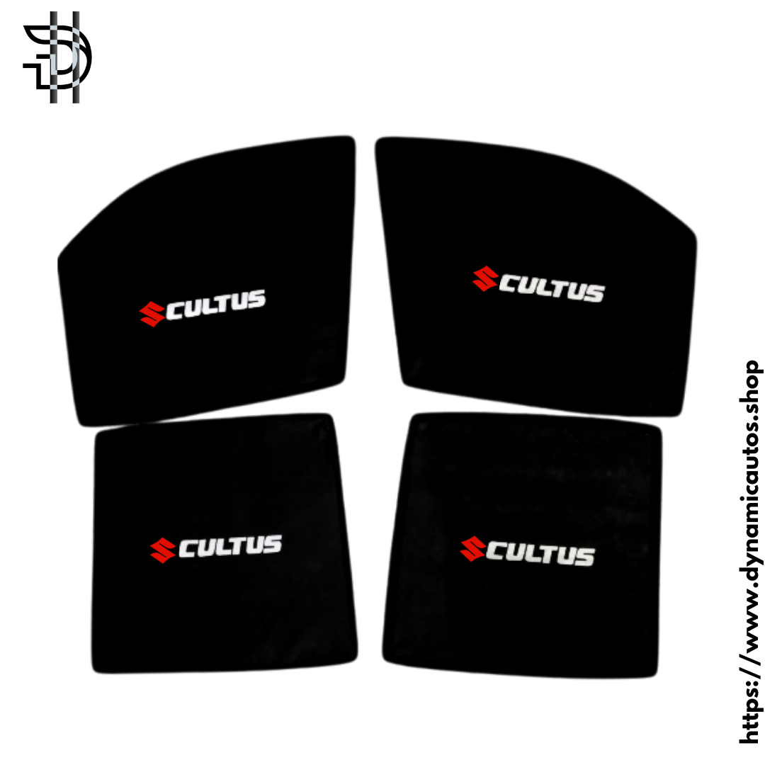 Suzuki Cultus 2000–2016 Side Sunshades | 4pcs Custom Fit UV Protection Car Window Shades