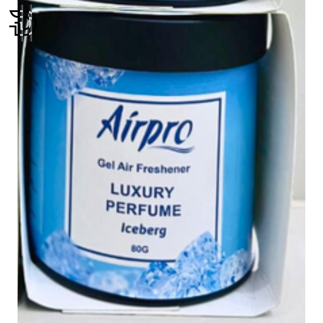 Airpro Gel Air Freshener – Ice Berg 80g | Luxury Tin Can Scent for Car, Home & Office – 1pc
