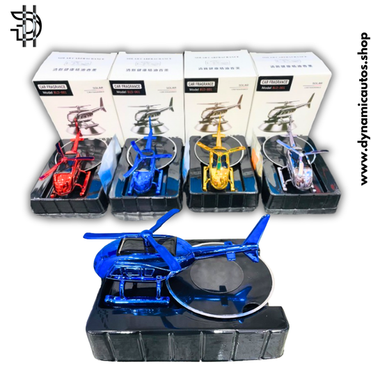 Solar Power Helicopter Style Car Perfume | Multicolor Dashboard Air Freshener | Without Refill