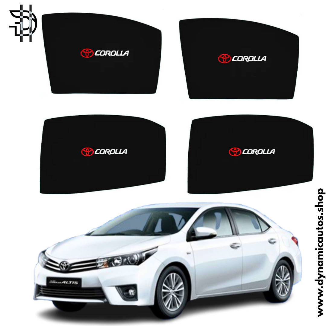 Toyota Corolla XLi, Gli, Altis 2014-2024 Side Window Sunshades | Custom Fit 4pcs Set – Heat Protection & Privacy