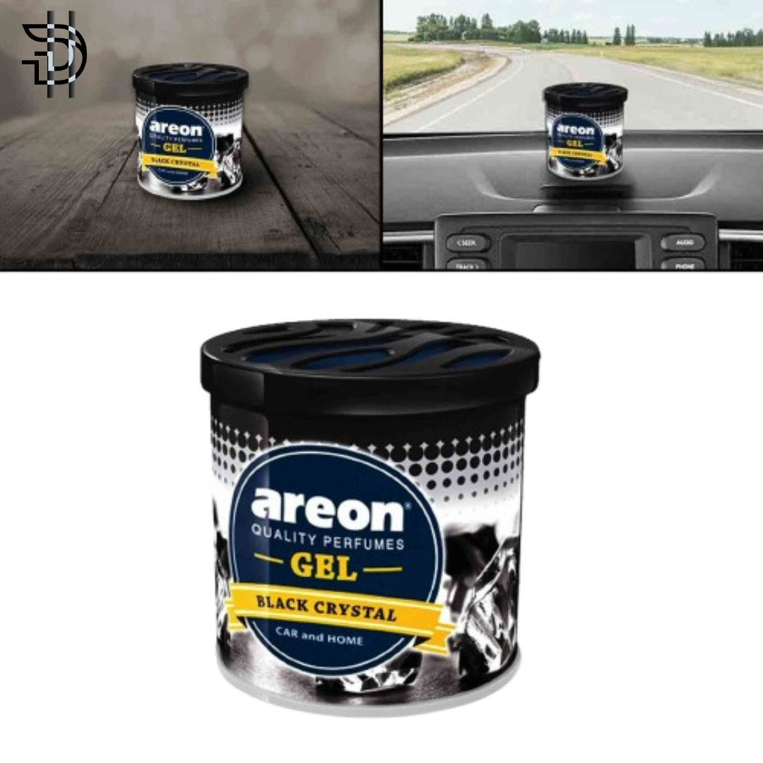 Areon Gel Air Freshener – Black Crystal 80g | Long-Lasting Car & Room Fragrance