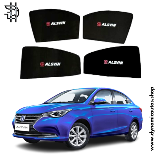 Changan Alsvin 2021-2024 Sunshades with Logo | 4pcs Set | Side Window Car Parda | Sun Shades for Car Pakistan