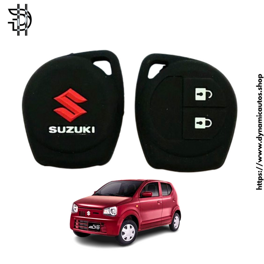 Suzuki Alto New Model 2019-2024 Car Key Cover | PVC Silicone Protective Key Case – Black