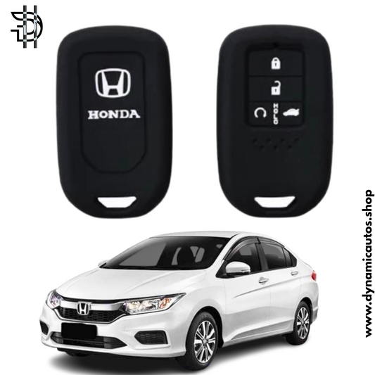 Honda City New Model 2021-2024 Car Key Cover | PVC Silicone Protective Key Case – Black