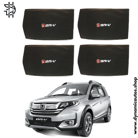 Honda BR-V Side Sunshade with Logo | 2017-2024 | Car Window Shades 4pcs Set | Heat Protection & Privacy | Custom Fit