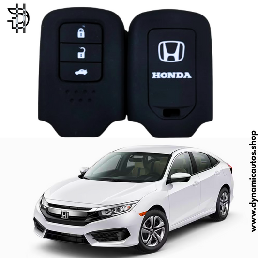 Honda Civic X 2016-2021 (3 Button) Car Key Cover | PVC Silicone Protective Key Case – Black