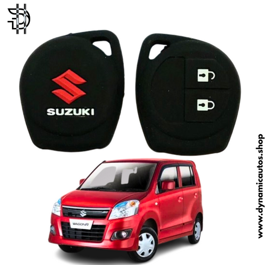 Suzuki Wagon R 2014-2024 PVC Silicone Key Cover | Soft Protective Car Key Shell – Black