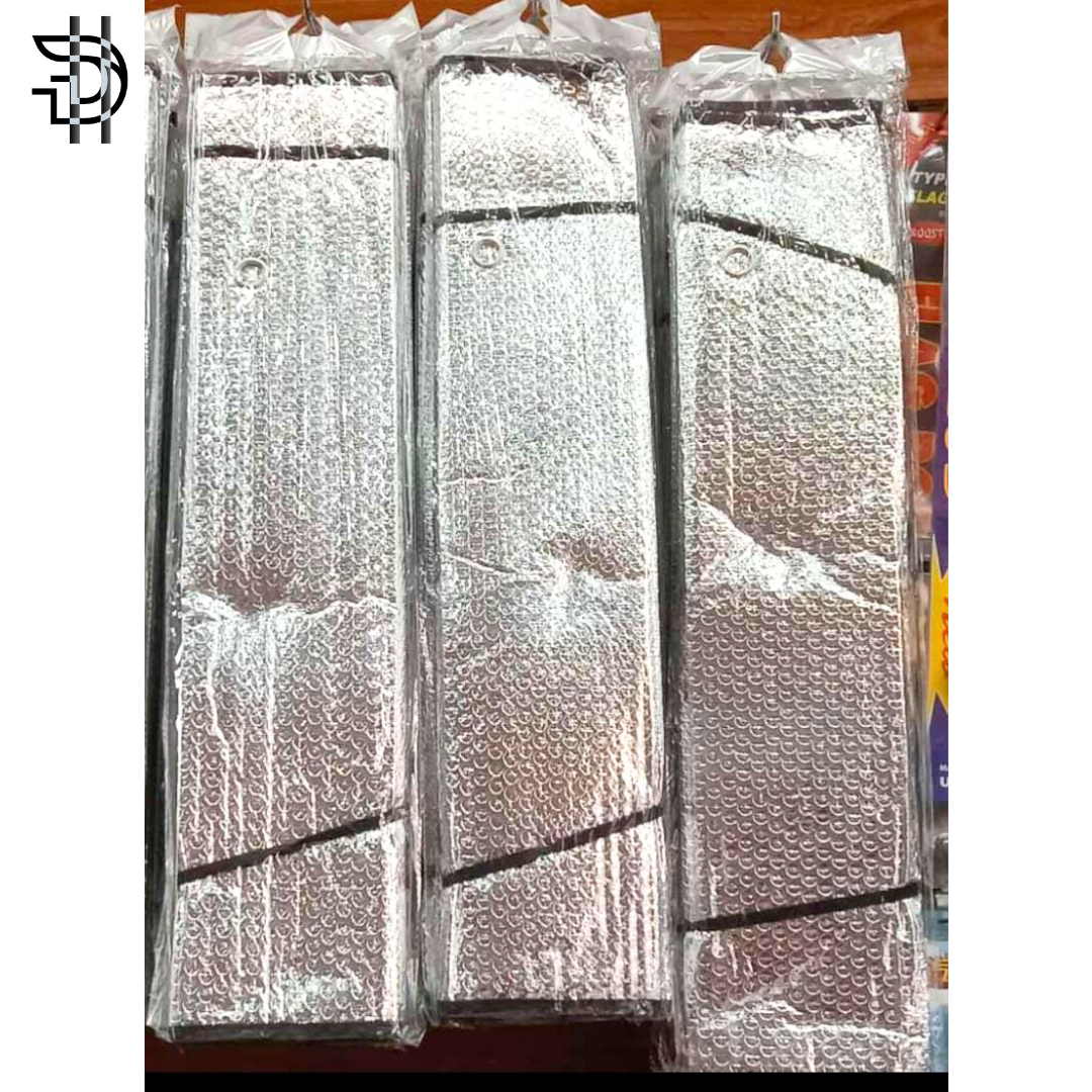 Car Front Wind Screen Protector Foil | Foldable Silver Sunshade | Universal Windshield Cover for All Cars Pakistan