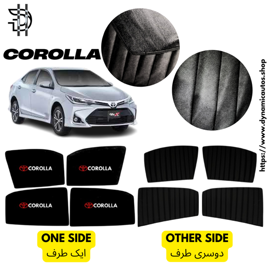 Toyota Corolla New Model 2014–2015 Double Layer Sunshades | Custom Fit – 4pcs Set