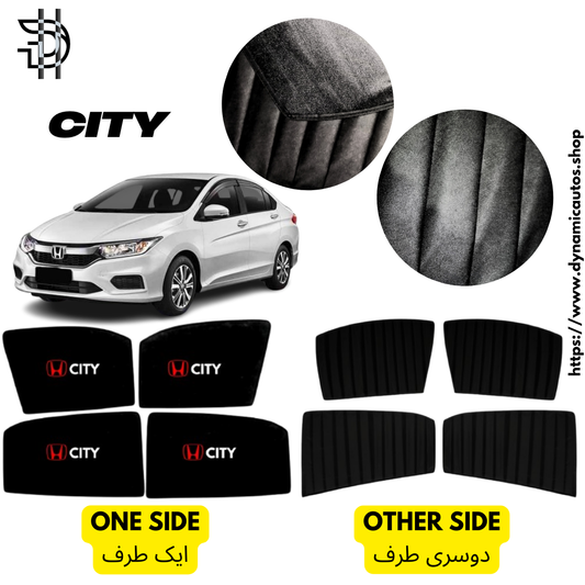 Honda City New Model 2021–2024 Double Layer Sunshades | Custom Fit – 4pcs Set