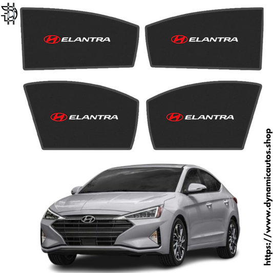 Hyundai Elantra Sunshades 2021-2024 | Side Window Shades with Logo | 4pcs Car Sun Shades Pakistan