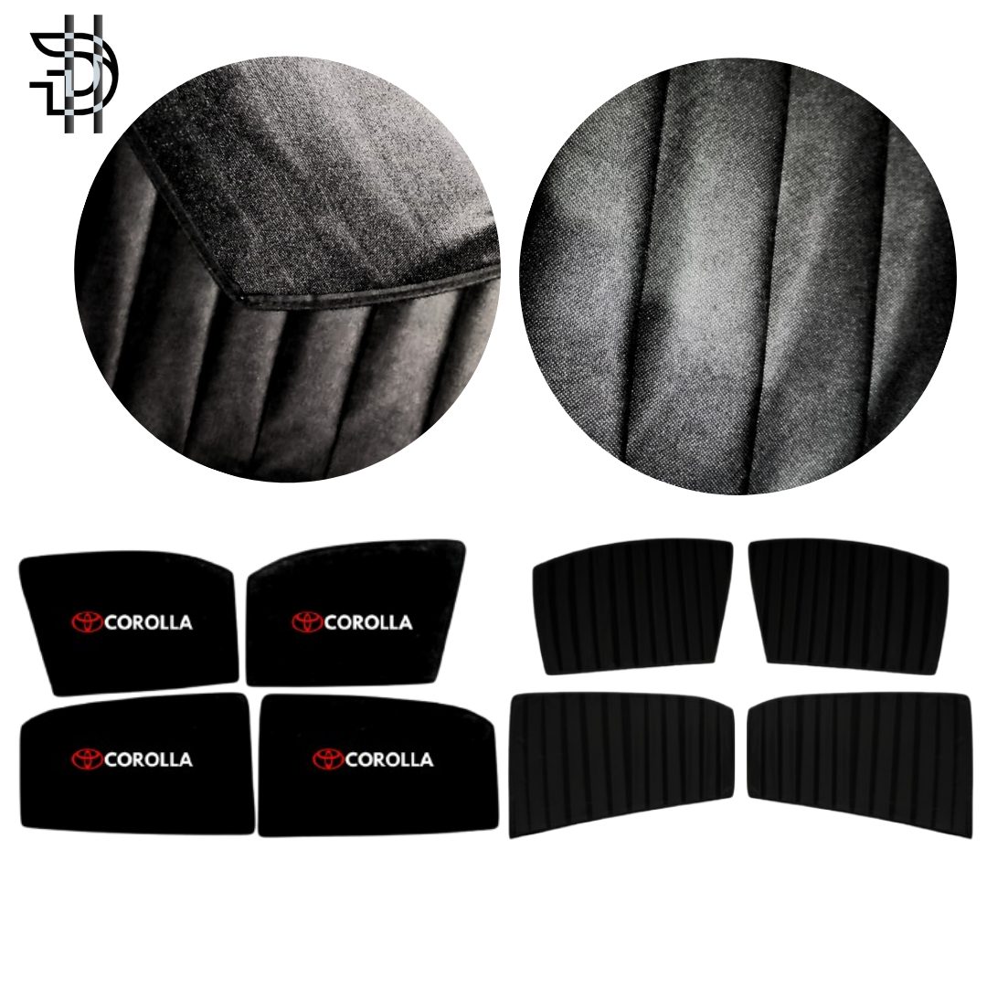 Toyota Corolla Old Model 2008–2014 Double Layer Sunshades | Custom Fit – 4pcs Set