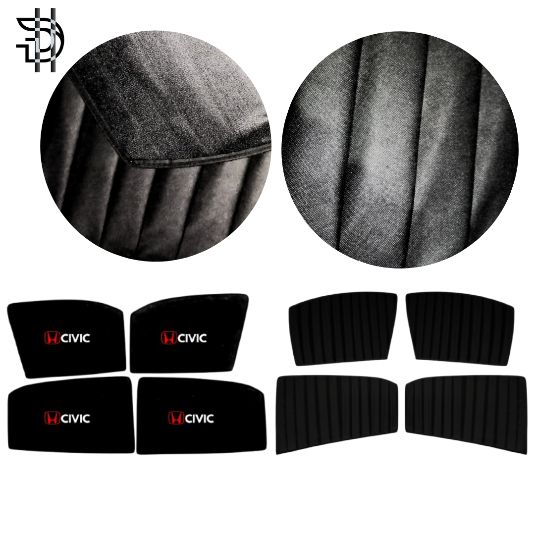 Honda Civic 2016–2022 Double Layer Sunshades | Custom Fit – 4pcs Set