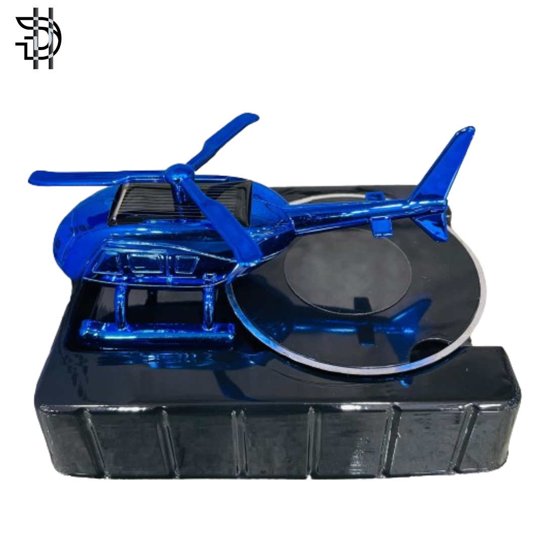 Solar Power Helicopter Style Car Perfume | Multicolor Dashboard Air Freshener | Without Refill