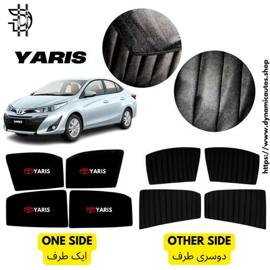 Toyota Yaris 2020–2024 Double Layer Sunshades | Custom Fit – 4pcs Set