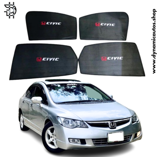 Honda Civic Reborn Old Model 2006-2012 Side Sunshades | Custom Fit Car Window Shades | UV Protection 4PCS Set