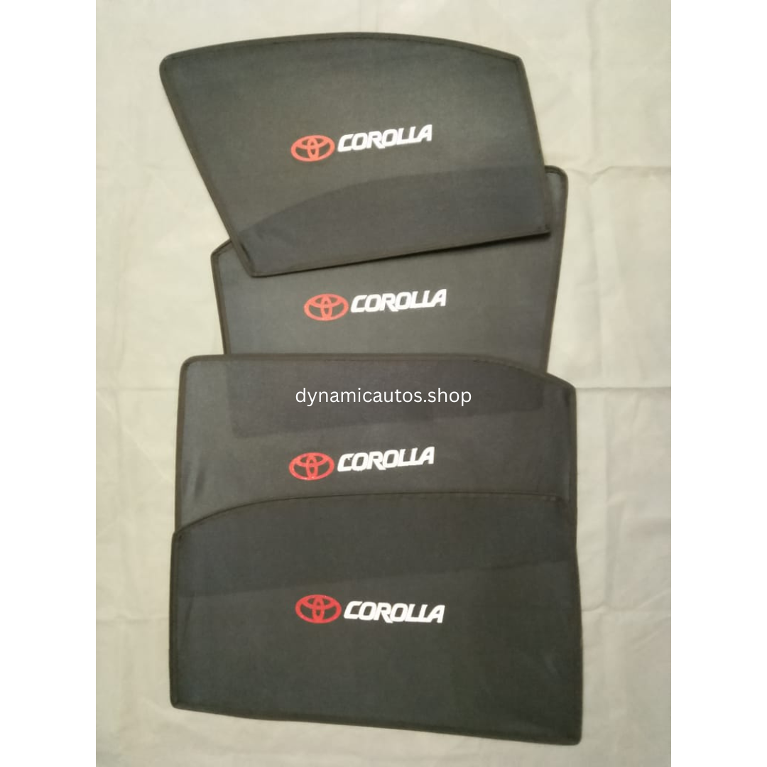 Toyota Corolla XLi, Gli, Altis 2014-2024 Side Window Sunshades | Custom Fit 4pcs Set – Heat Protection & Privacy