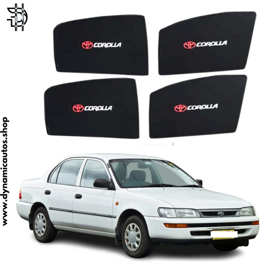Toyota Corolla Old Model Sunshades 1996-2002 | Side Window Shades with Logo | 4pcs Set Pakistan