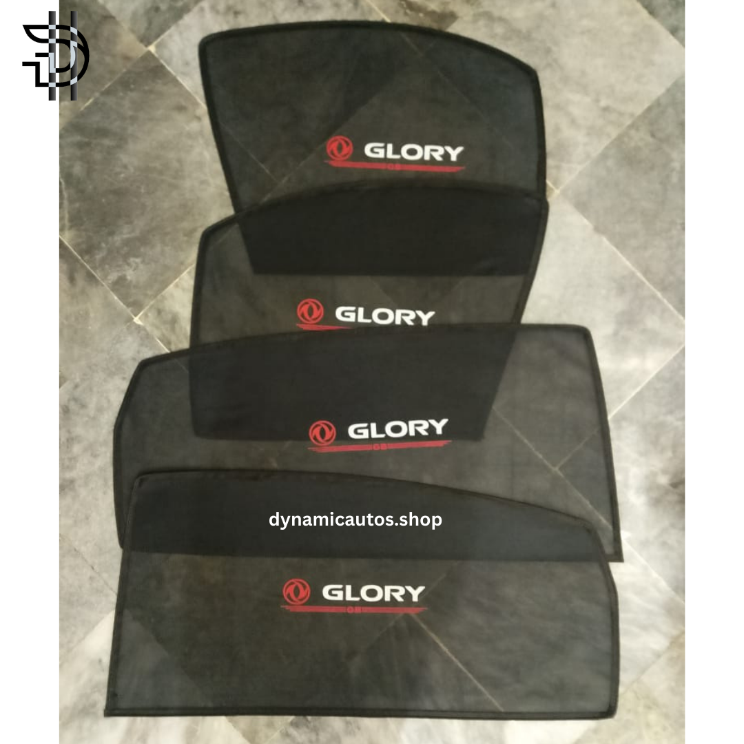 DFSK Glory 580 Pro Sunshade with Logo | 2020-2024 Custom Fit Car Window Shades – 4pcs Set