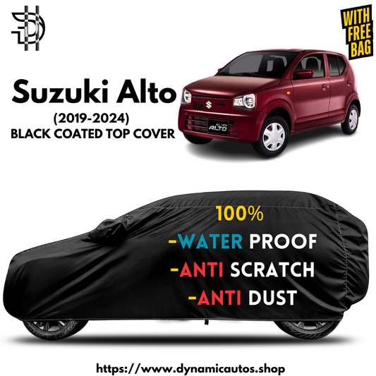 Suzuki Alto New Model 2019-2024 Black Parachute Top Cover | Custom Fit – High Quality Protection