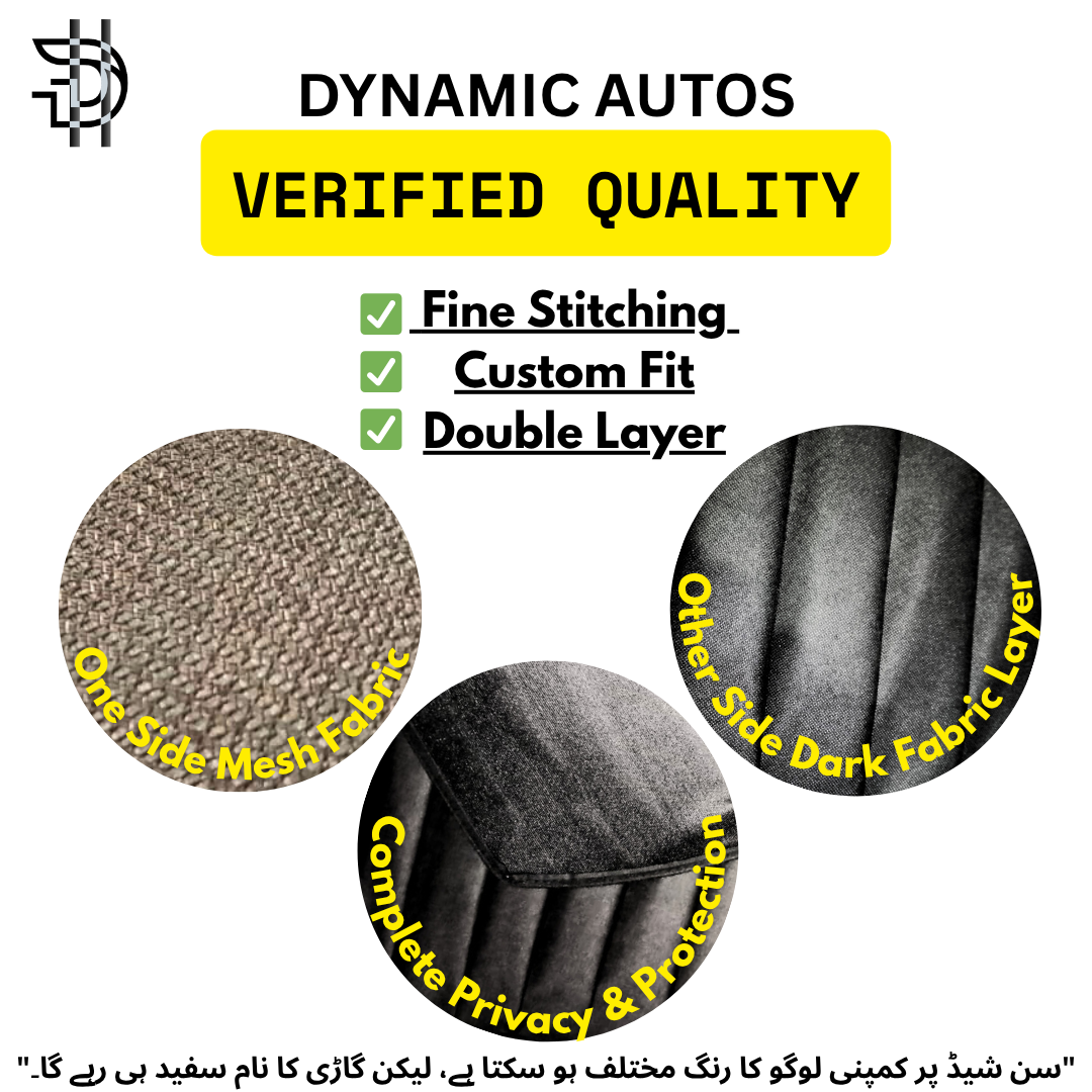 Toyota Corolla Old Model 2008–2014 Double Layer Sunshades | Custom Fit – 4pcs Set