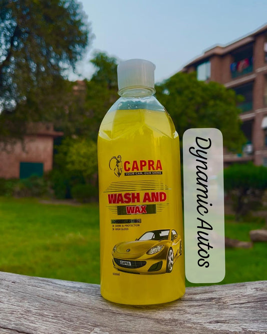 Capra Car Wash & Wax 500ML | 2-in-1 Car Shampoo with Shine & Protection | Exterior Detailing Pakistan